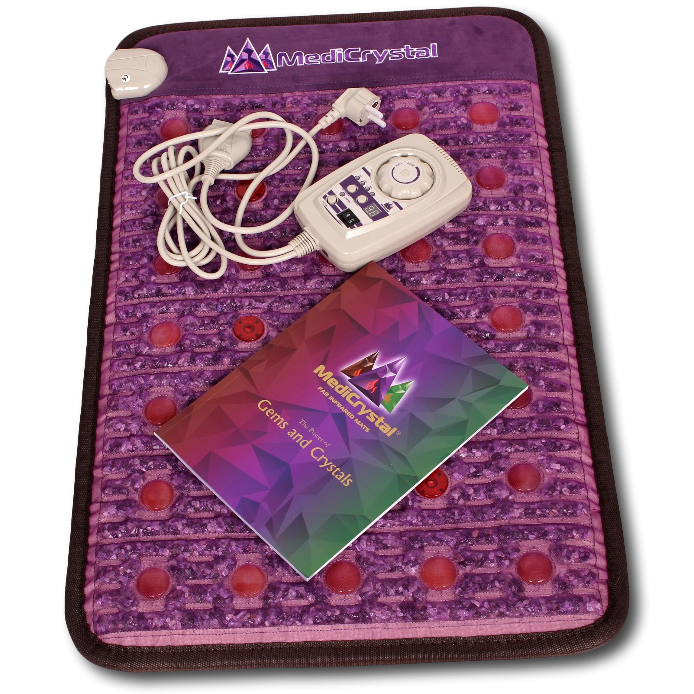 Purple Infrared Heat PEMF Photon Bio-Magnetic Amethyst Agate Mat 220-240V
